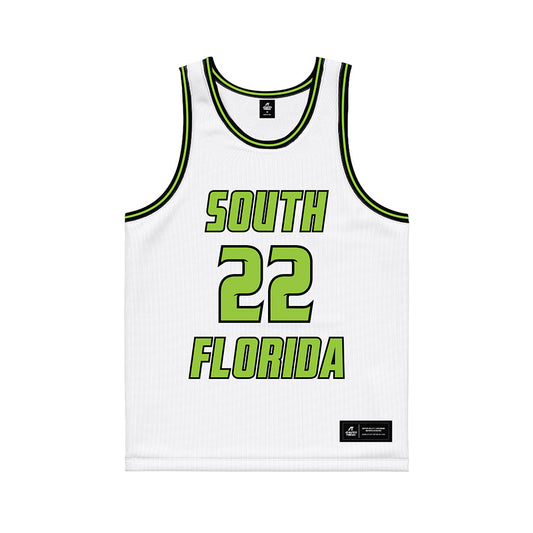 USF - NCAA Women's Basketball : Lee Teichman - White Basketball Jersey-0