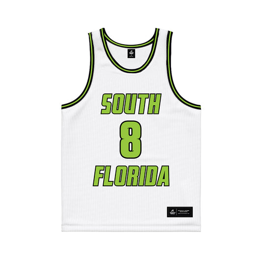 USF - NCAA Women's Basketball : Fatou Diakite - White Basketball Jersey-0