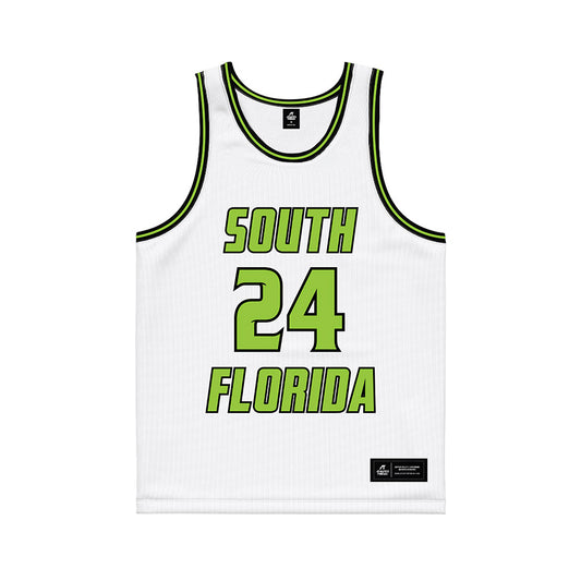 USF - NCAA Women's Basketball : Kendall Puryear - White Basketball Jersey-0