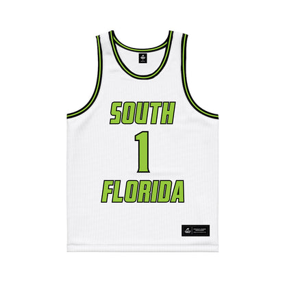 USF - NCAA Women's Basketball : Katie Davidson - White Basketball Jersey-0