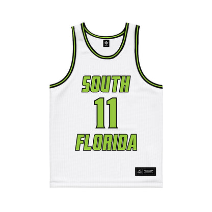USF - NCAA Women's Basketball : Kirsten Lewis-Williams - White Basketball Jersey-0