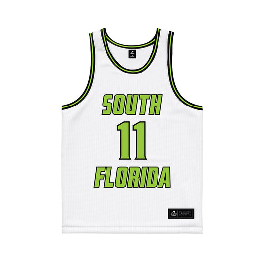 USF - NCAA Women's Basketball : Kirsten Lewis-Williams - White Basketball Jersey-0