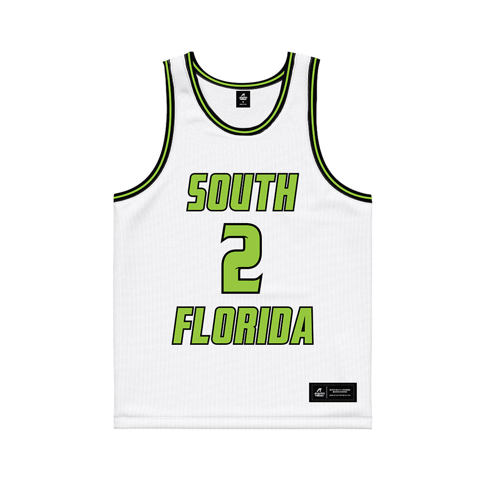 USF - NCAA Women's Basketball : Yana Karamfilova - White Basketball Jersey-0