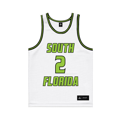 USF - NCAA Women's Basketball : Yana Karamfilova - White Basketball Jersey-0