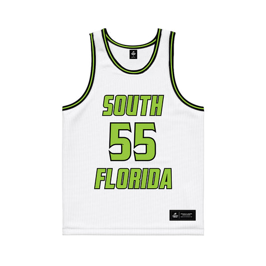 USF - NCAA Women's Basketball : Carla Brito Hernandez - White Basketball Jersey-0