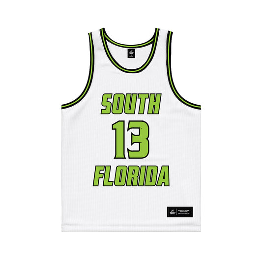 USF - NCAA Women's Basketball : Stefanie Ingram - White Basketball Jersey-0