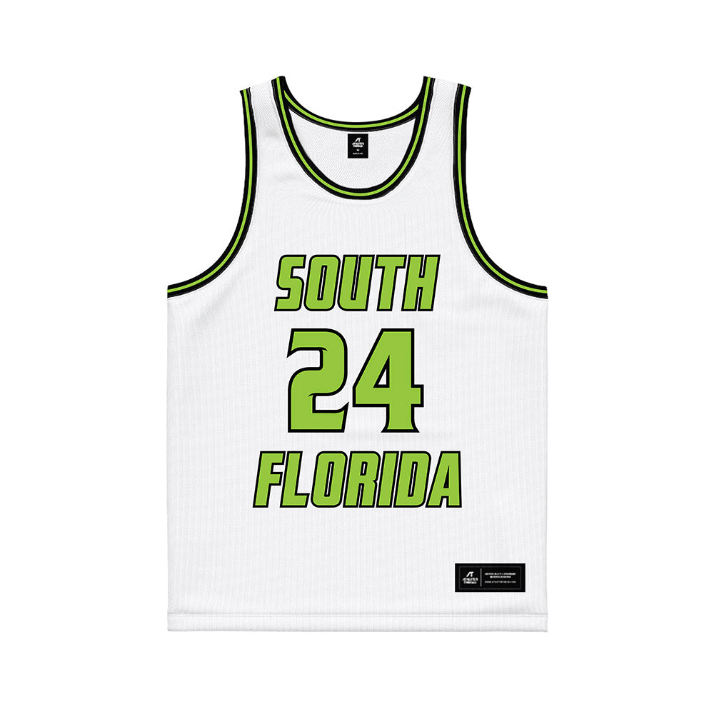 USF - NCAA Women's Basketball : Raina Tomasicka - White Basketball Jersey-0