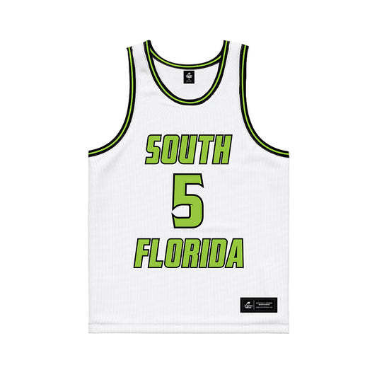 USF - NCAA Women's Basketball : Brooklyn Hall - White Basketball Jersey-0