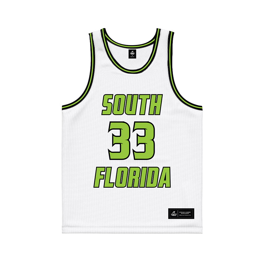 USF - NCAA Women's Basketball : Katsiaryna Novik - White Basketball Jersey-1