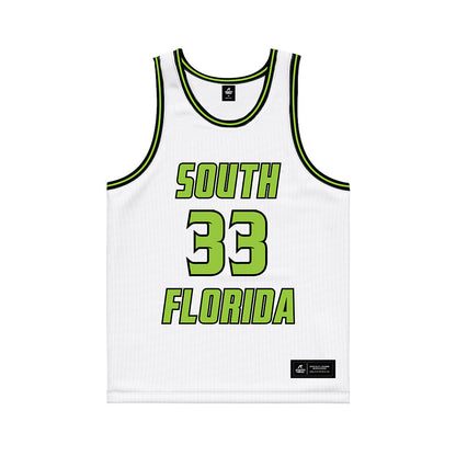 USF - NCAA Women's Basketball : Katsiaryna Novik - White Basketball Jersey-1