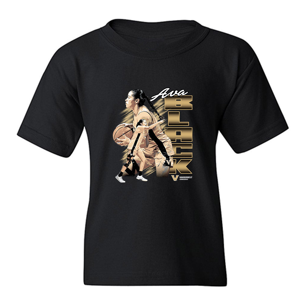Vanderbilt - NCAA Women's Basketball : Ava Black - Collage Youth T-Shirt-0