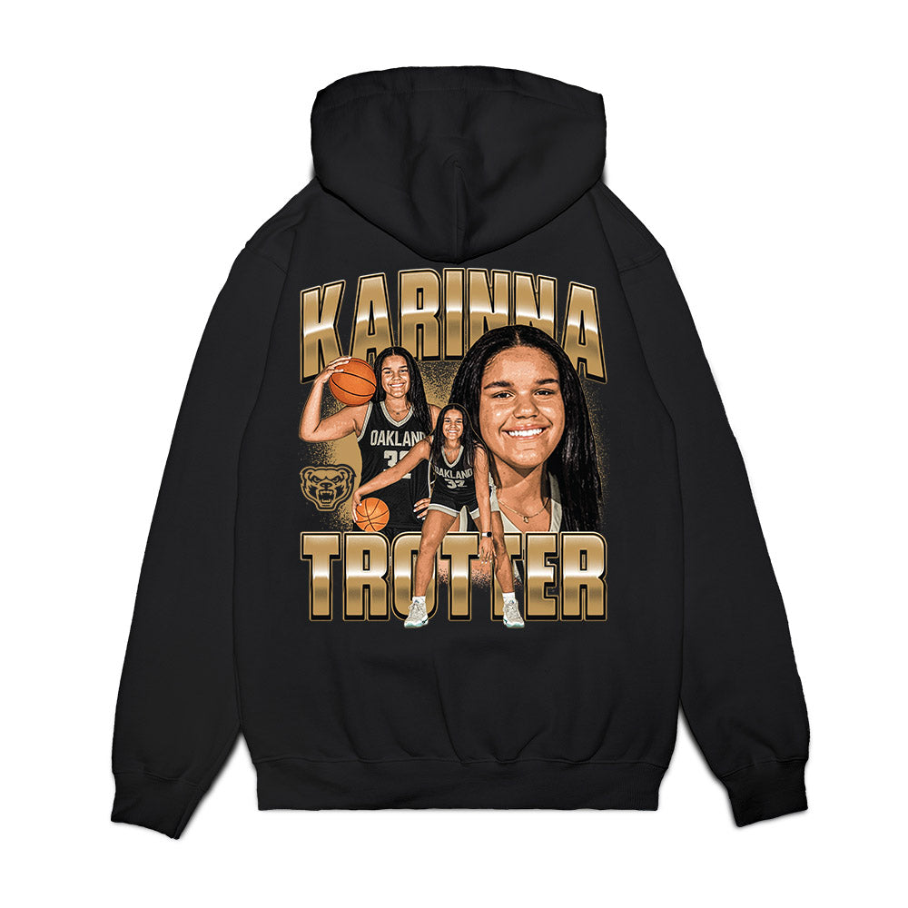 Oakland - NCAA Women's Basketball : Karinna Trotter - Collage Premium Hooded Sweatshirt-1
