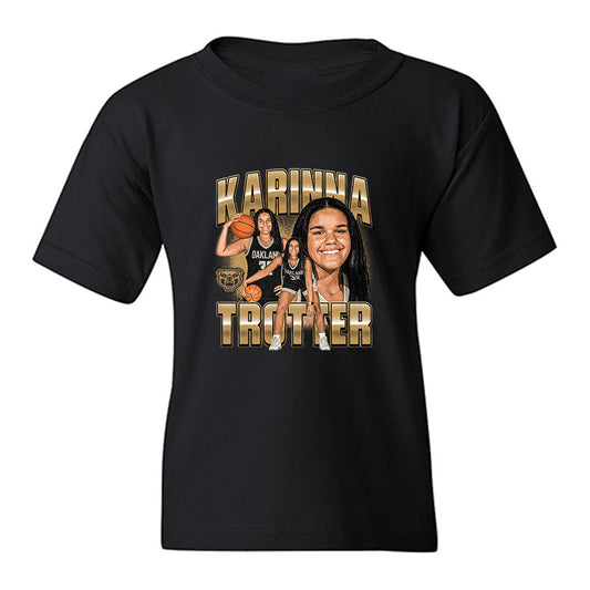 Oakland - NCAA Women's Basketball : Karinna Trotter - Collage Youth T-Shirt-0