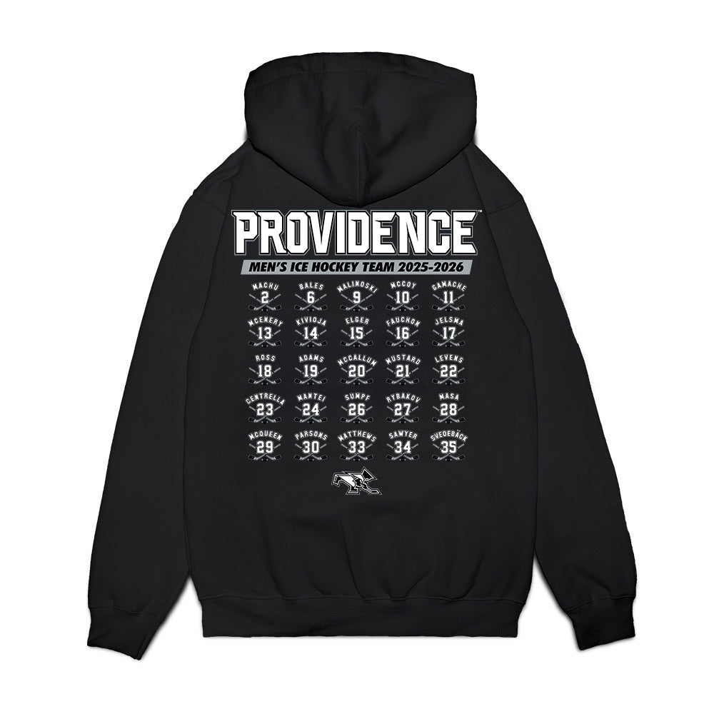 Providence - NCAA Men's Ice Hockey : Roster Tee Premium Hooded Sweatshirt-1