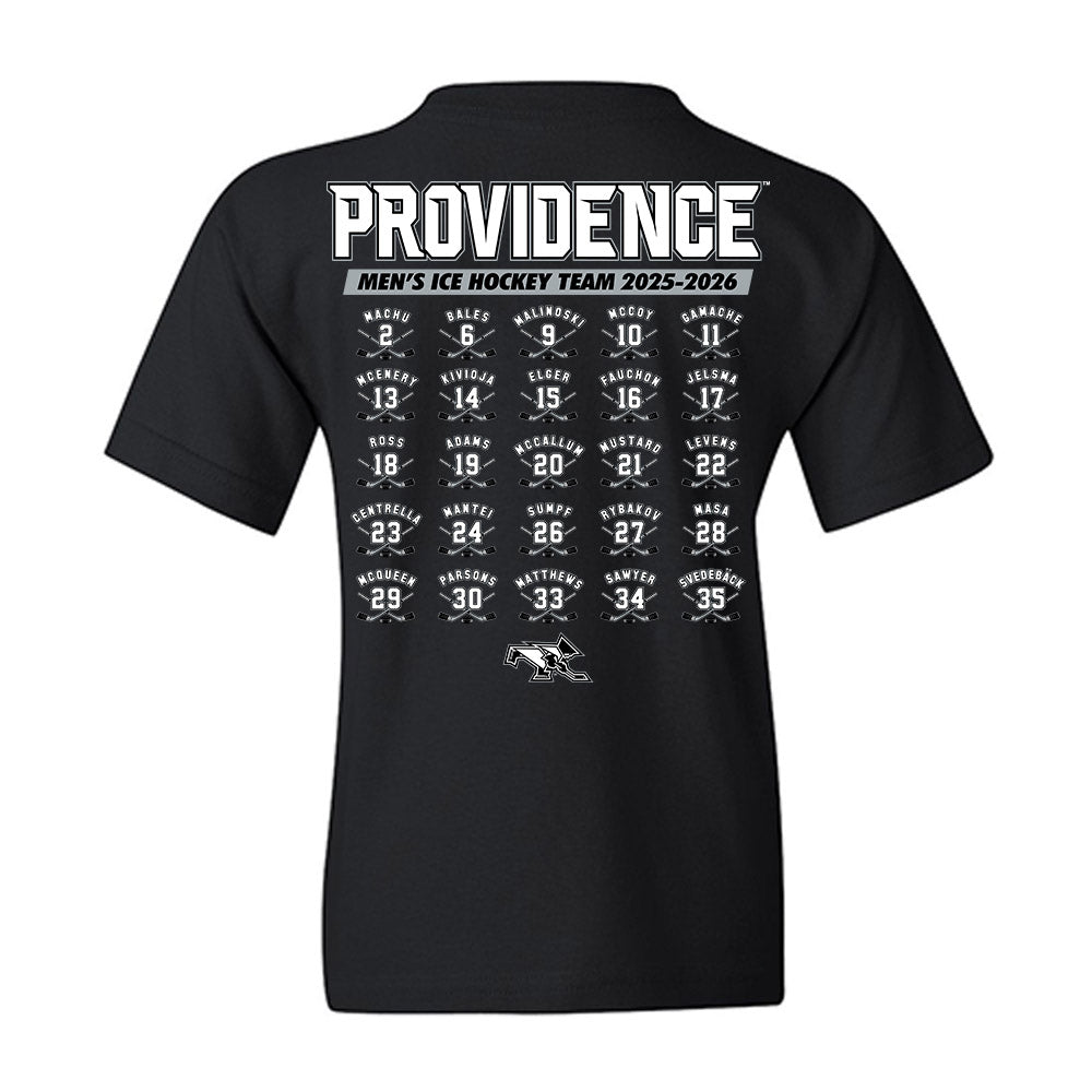 Providence - NCAA Men's Ice Hockey : Roster Tee Youth T-Shirt-1