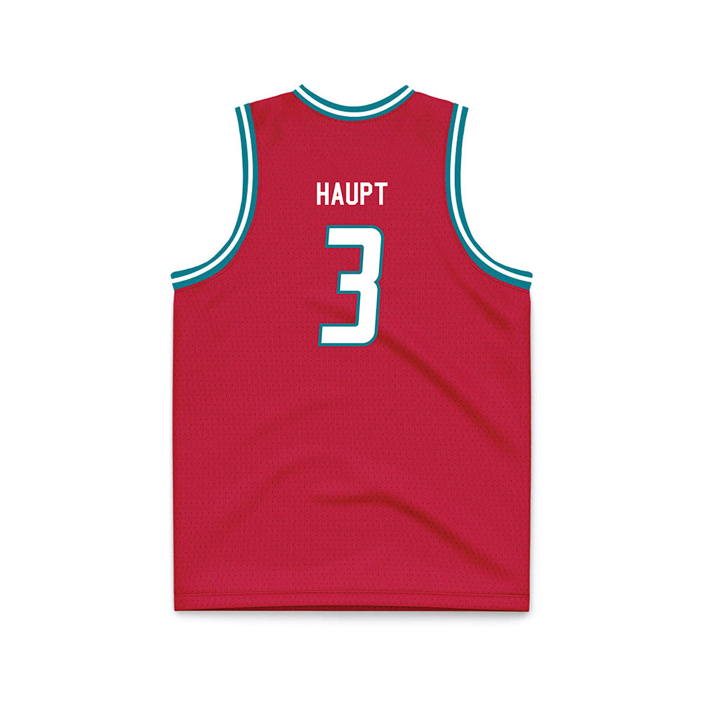New Mexico - NCAA Men's Basketball : Luke Haupt - Red Basketball Jersey-1