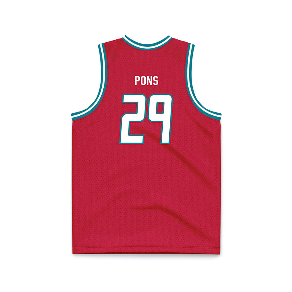 New Mexico - NCAA Men's Basketball : Timeo Pons - Red Basketball Jersey-1