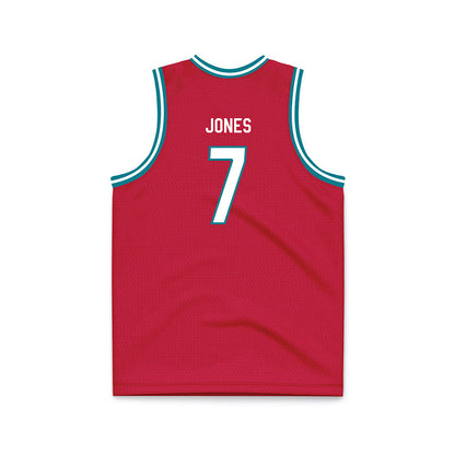 New Mexico - NCAA Men's Basketball : Sir Marius Jones - Red Basketball Jersey-1