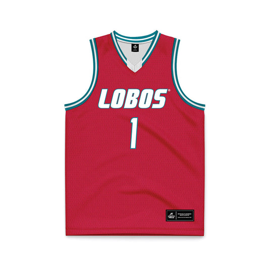 New Mexico - NCAA Men's Basketball : Uriah Tenette - Red Basketball Jersey-0