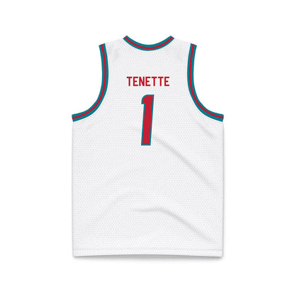New Mexico - NCAA Men's Basketball : Uriah Tenette - White Basketball Jersey-1