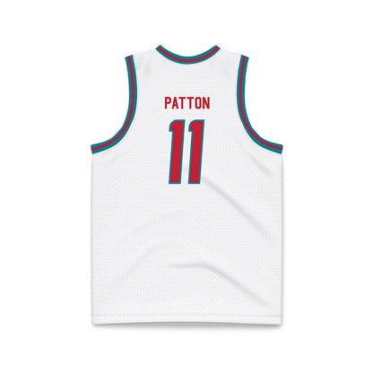 New Mexico - NCAA Men's Basketball : Kallai Patton - White Basketball Jersey-1
