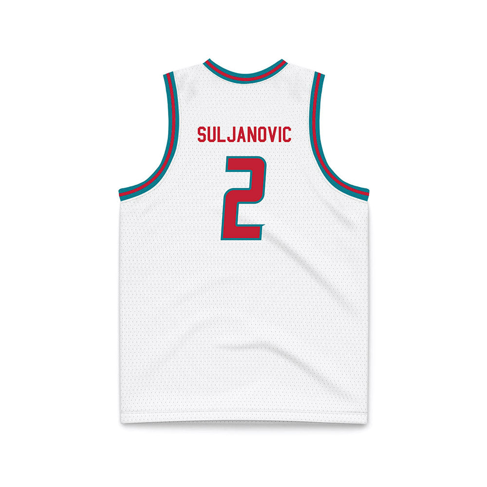 New Mexico - NCAA Men's Basketball : Imran Suljanovic - White Basketball Jersey-1