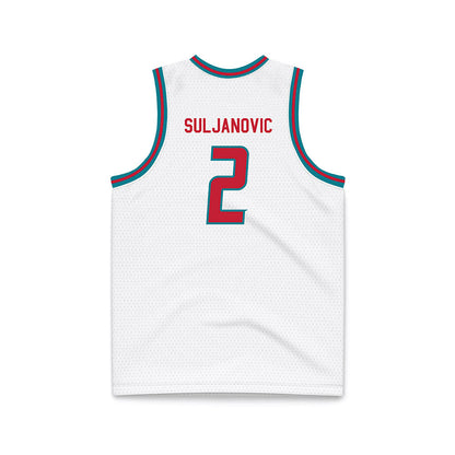 New Mexico - NCAA Men's Basketball : Imran Suljanovic - White Basketball Jersey-1