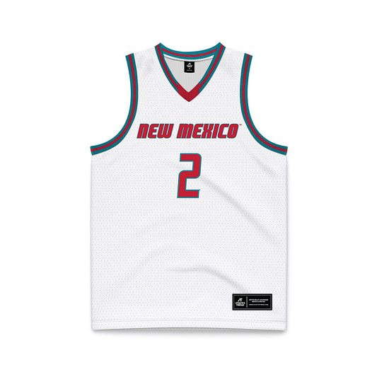 New Mexico - NCAA Men's Basketball : Imran Suljanovic - White Basketball Jersey-0