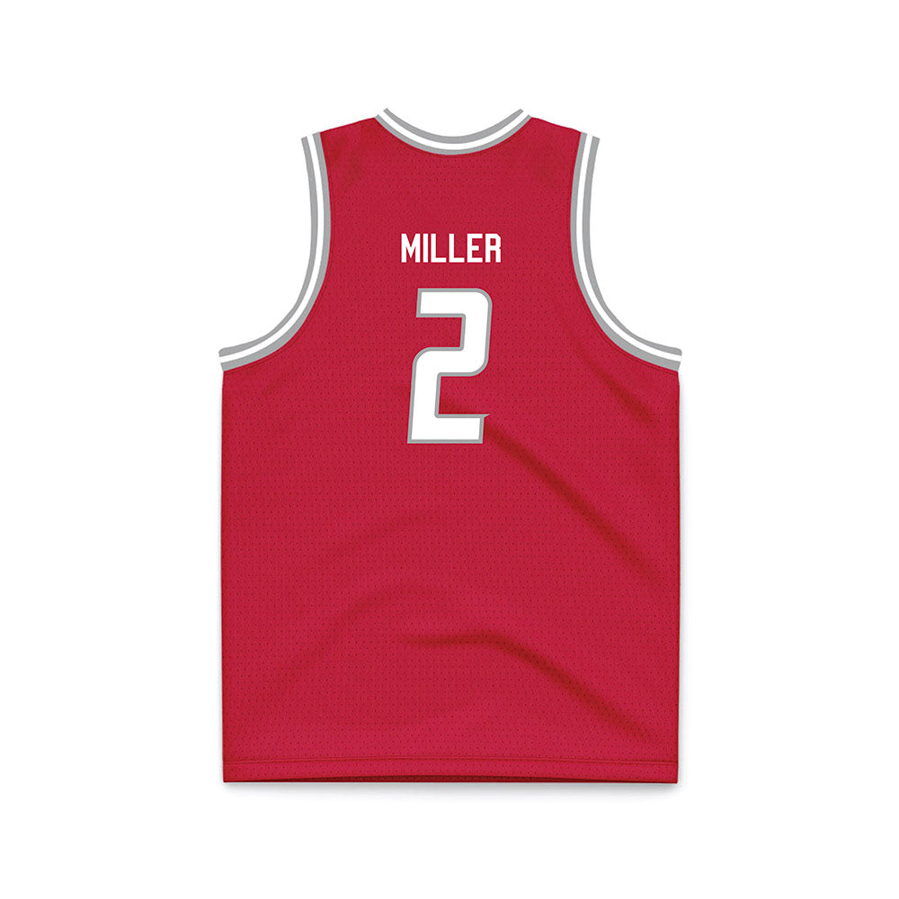 New Mexico - NCAA Men's Basketball : Tajavis Miller - Red Basketball Jersey-1