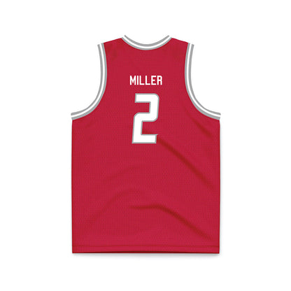 New Mexico - NCAA Men's Basketball : Tajavis Miller - Red Basketball Jersey-1