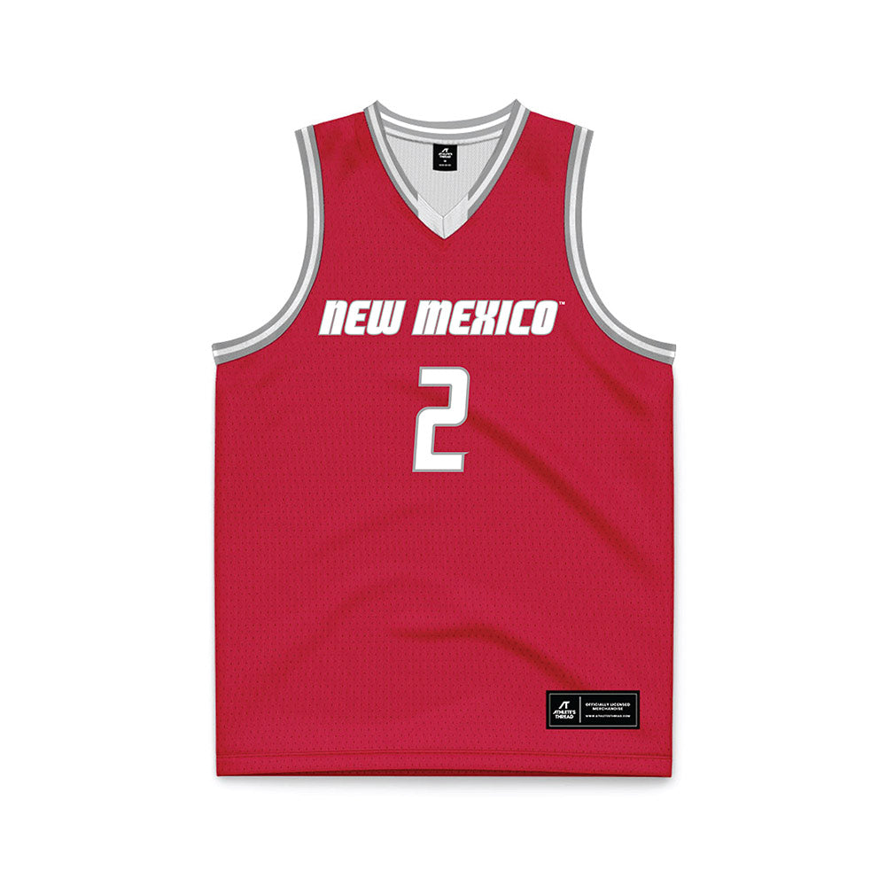 New Mexico - NCAA Men's Basketball : Imran Suljanovic - Red Basketball Jersey-0