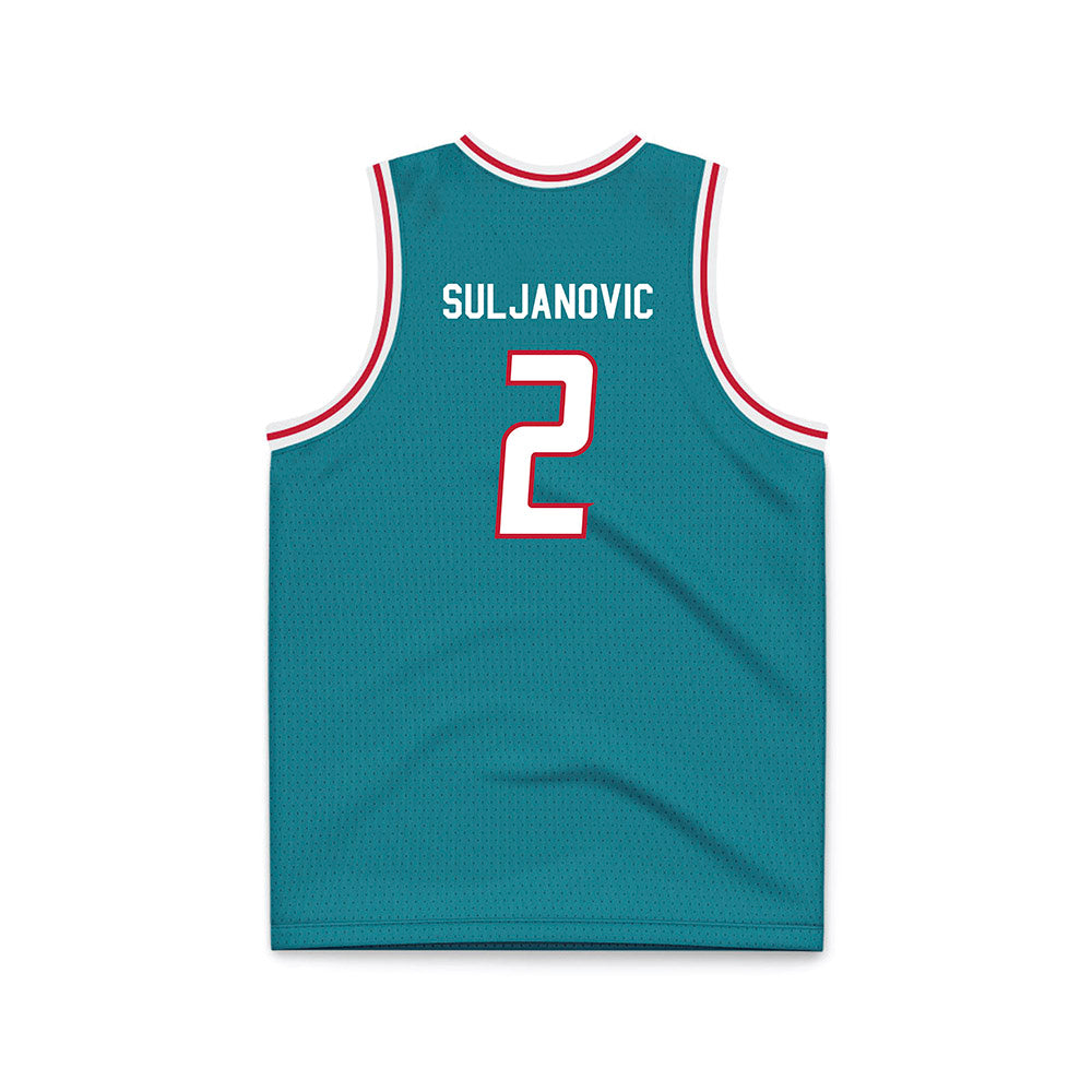New Mexico - NCAA Men's Basketball : Imran Suljanovic - Turquoise Basketball Jersey-1