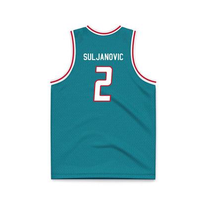 New Mexico - NCAA Men's Basketball : Imran Suljanovic - Turquoise Basketball Jersey-1