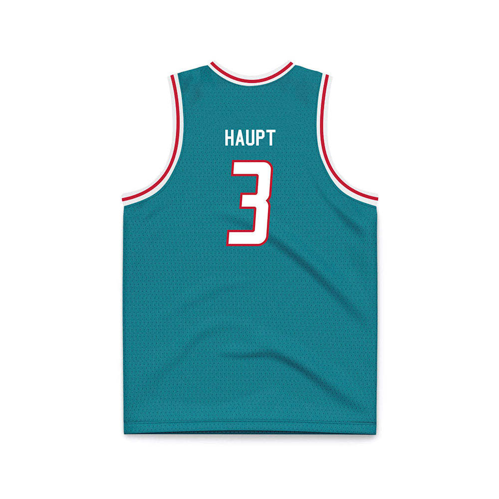 New Mexico - NCAA Men's Basketball : Luke Haupt - Turquoise Basketball Jersey-1