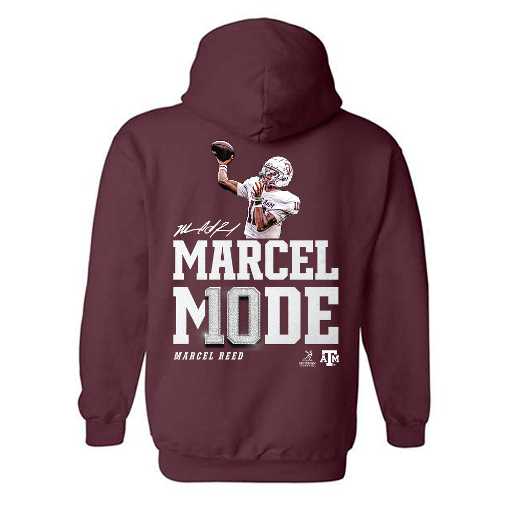 Texas A&M - NCAA Football : Marcel Reed - Heisman Hooded Sweatshirt-1