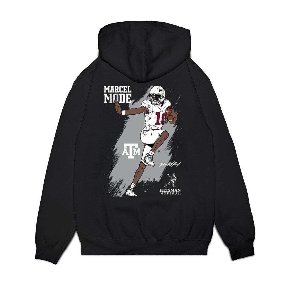 Texas A&M - NCAA Football : Marcel Reed - Heisman Stance Premium Hooded Sweatshirt-1