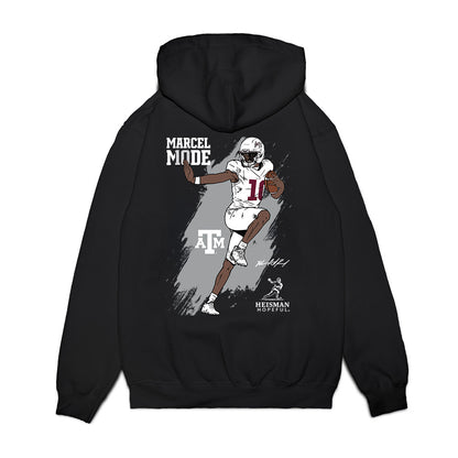 Texas A&M - NCAA Football : Marcel Reed - Heisman Stance Premium Hooded Sweatshirt-1