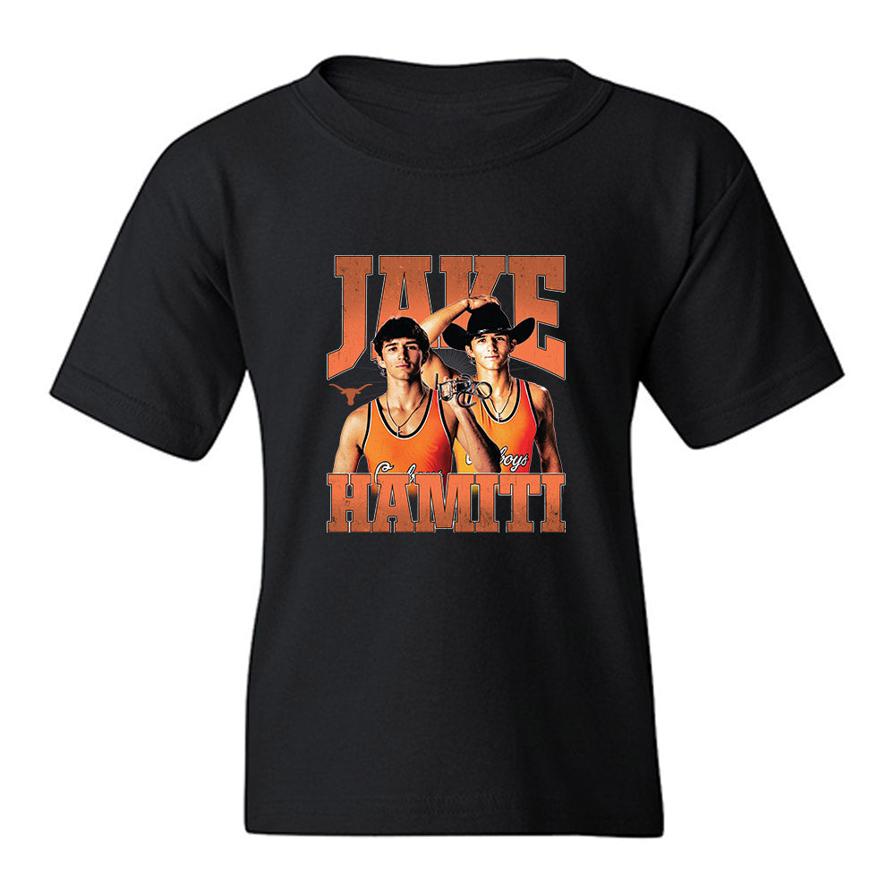 Oklahoma State - NCAA Wrestling : Jake Hamiti - Collage Youth T-Shirt-0