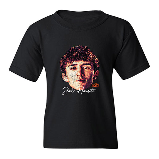 Oklahoma State - NCAA Wrestling : Jake Hamiti - Gameface Youth T-Shirt-0