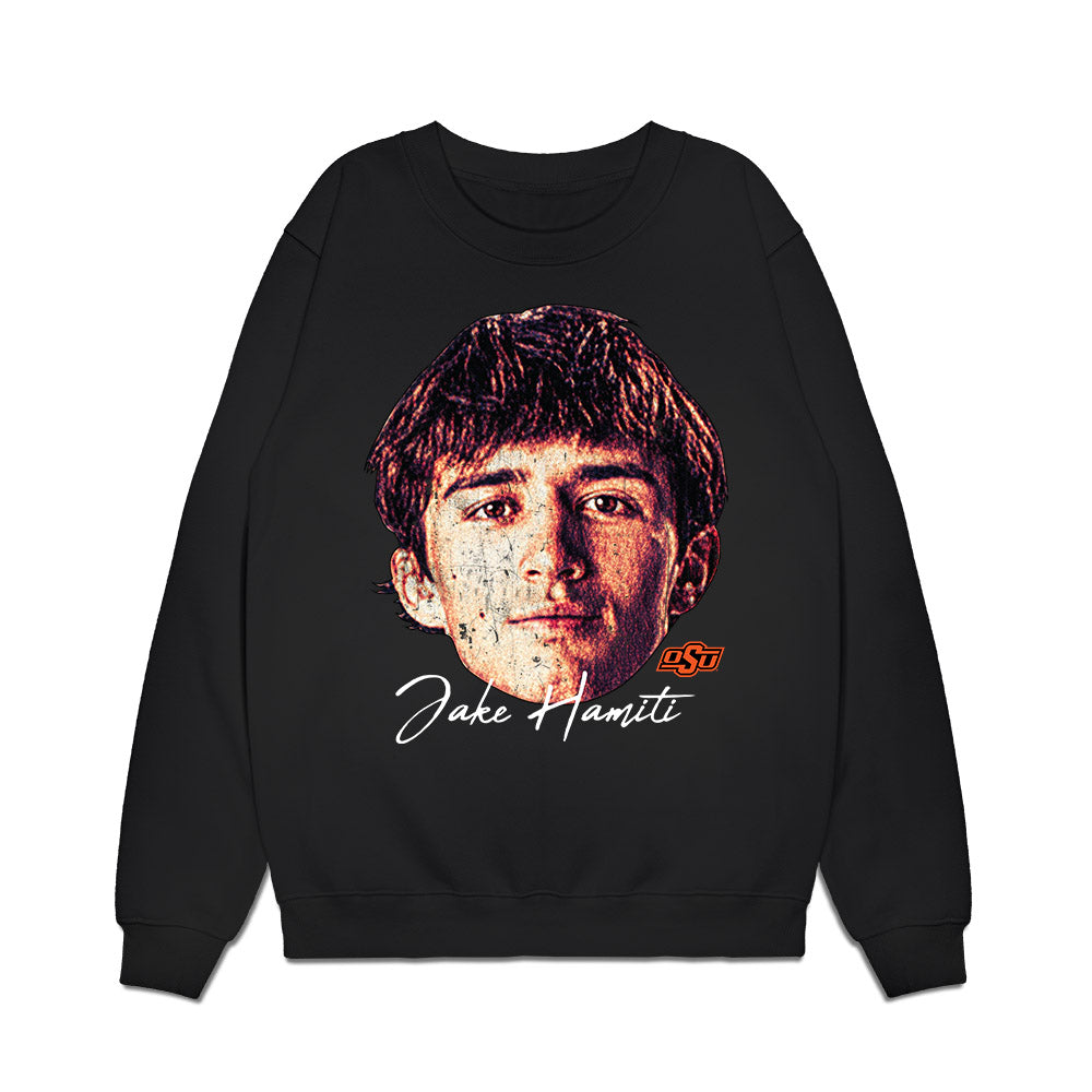 Oklahoma State - NCAA Wrestling : Jake Hamiti - Gameface Premium Crewneck Sweatshirt-0