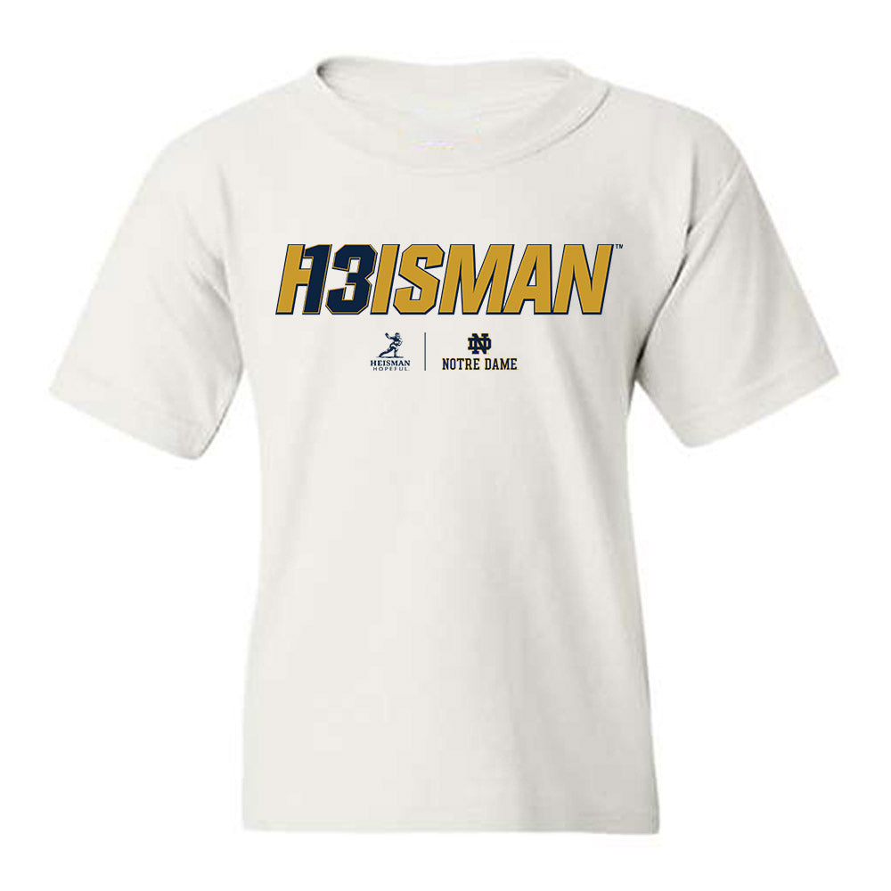 Notre Dame - NCAA Football : CJ Carr - Heisman Youth T-Shirt-0