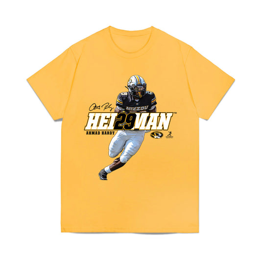 Missouri - NCAA Football : Ahmad Hardy - Heisman Comfort Colors T-Shirt-0