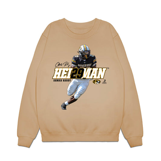 Missouri - NCAA Football : Ahmad Hardy - Heisman Premium Crewneck Sweatshirt-0