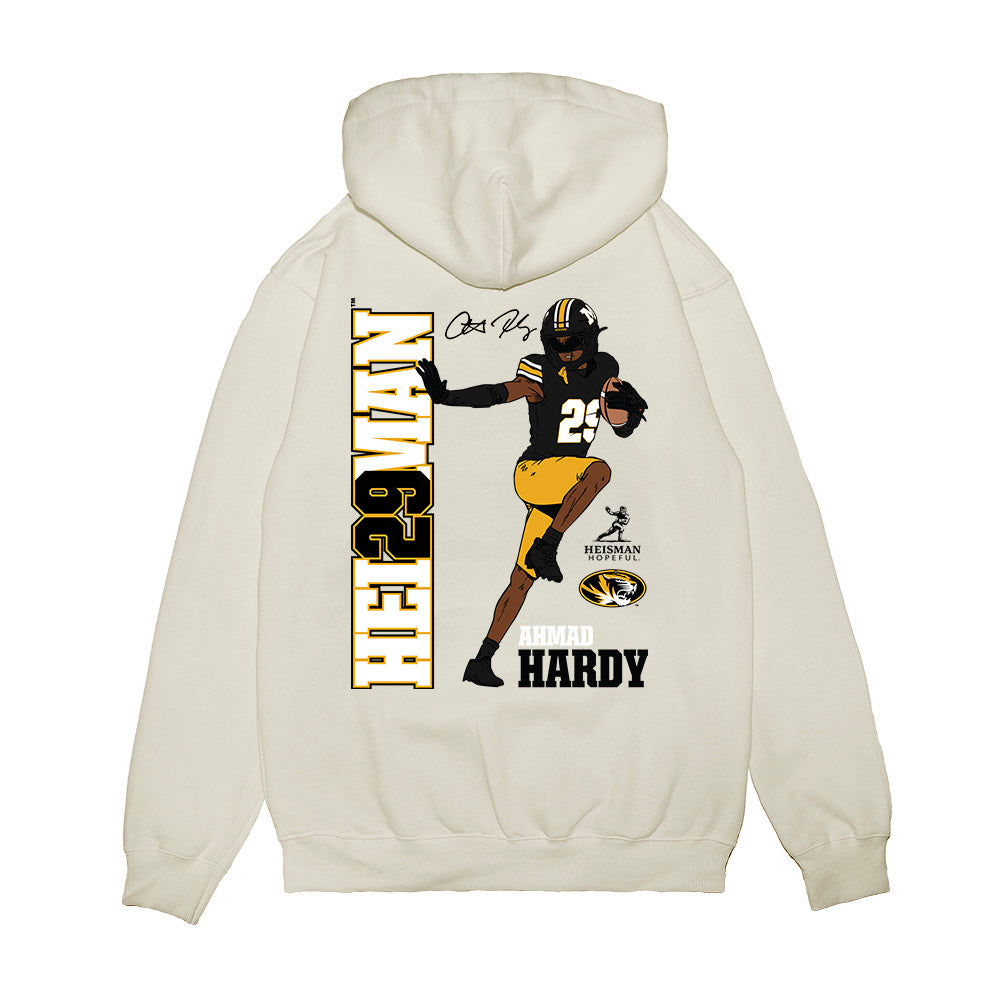 Missouri - NCAA Football : Ahmad Hardy - Heisman Premium Hooded Sweatshirt-1