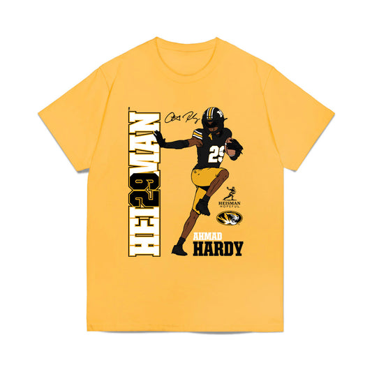 Missouri - NCAA Football : Ahmad Hardy - Heisman Comfort Colors T-Shirt-0