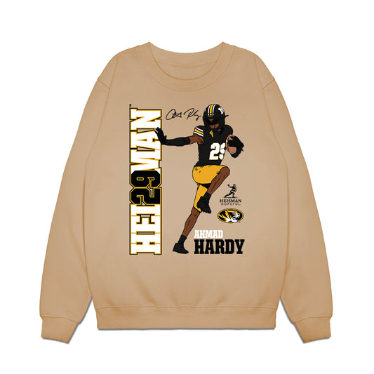 Missouri - NCAA Football : Ahmad Hardy - Heisman Premium Crewneck Sweatshirt-0