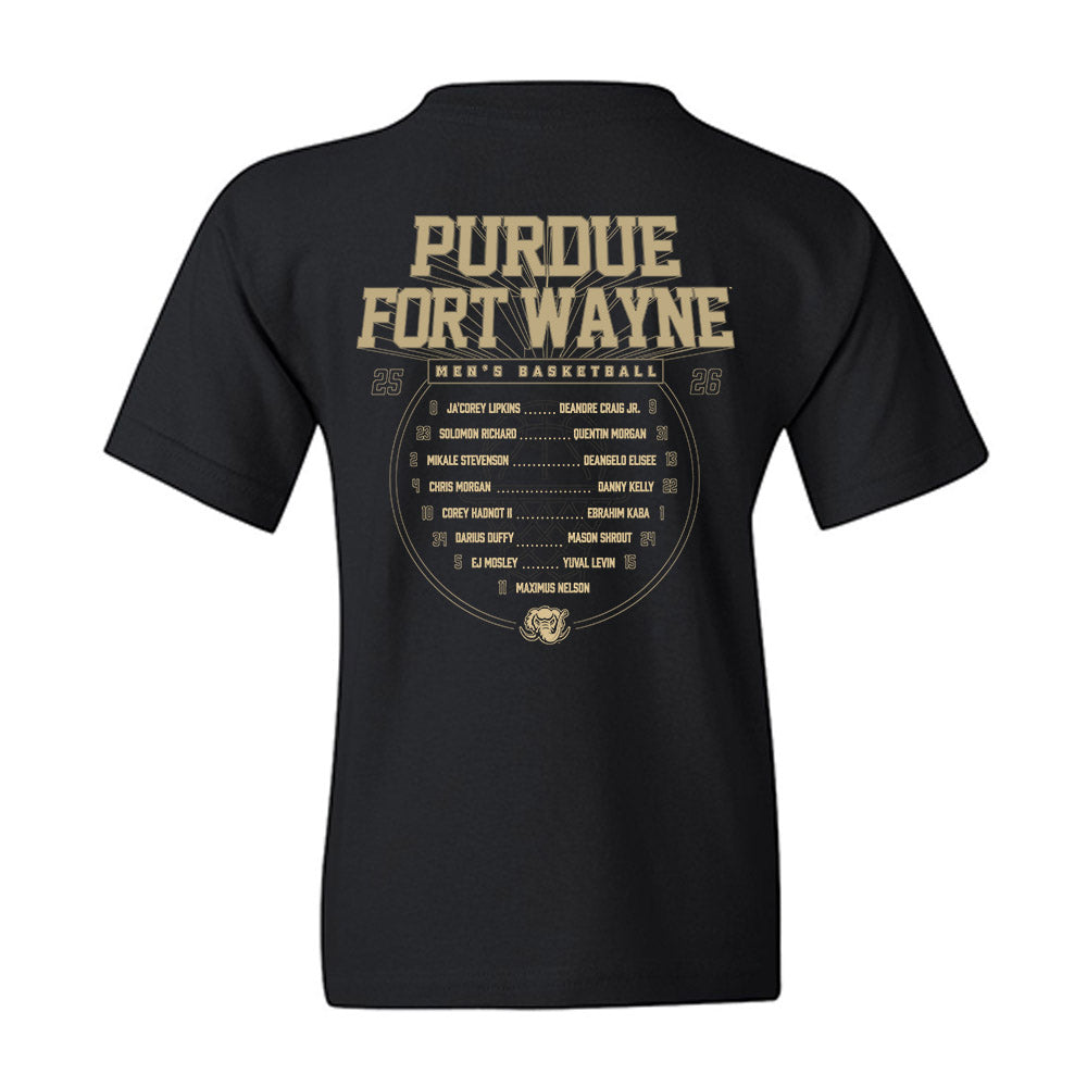PFW - NCAA Men's Basketball : Roster Youth T-Shirt-1