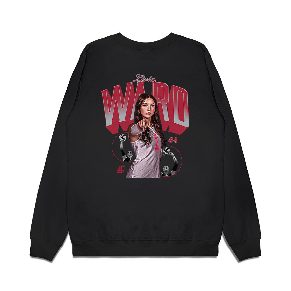 WSU - NCAA Women's Volleyball : Livia Ward - Collage Premium Crewneck Sweatshirt-1