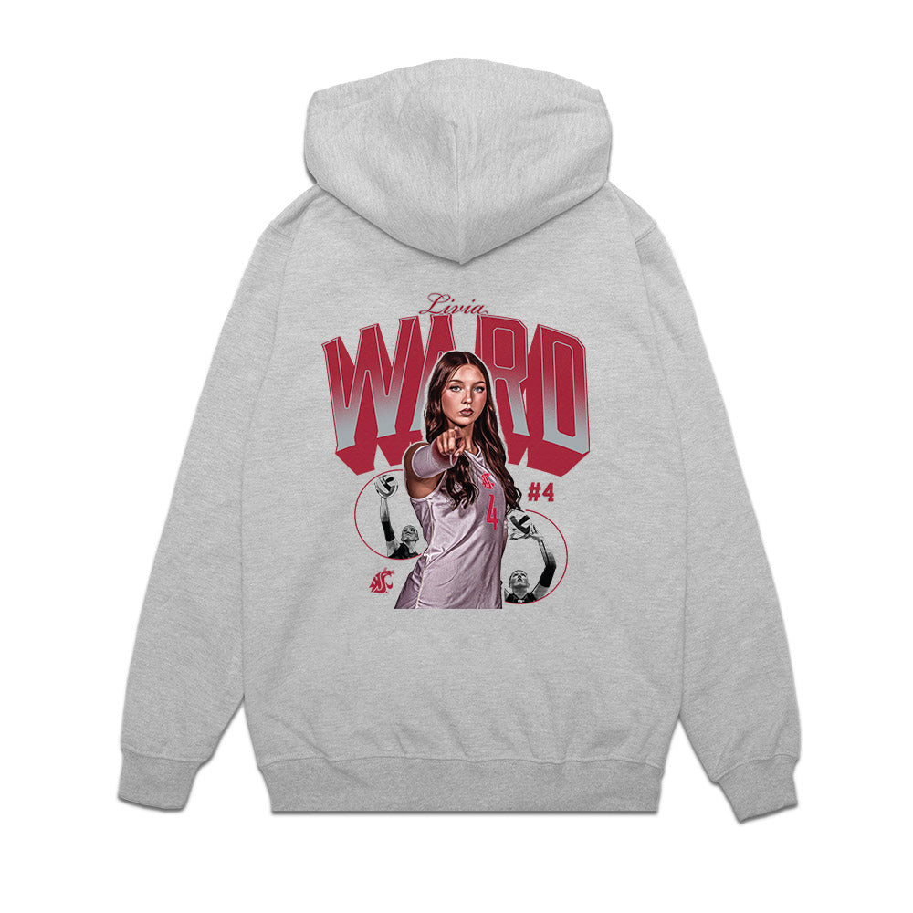 WSU - NCAA Women's Volleyball : Livia Ward - Collage Premium Hooded Sweatshirt-1