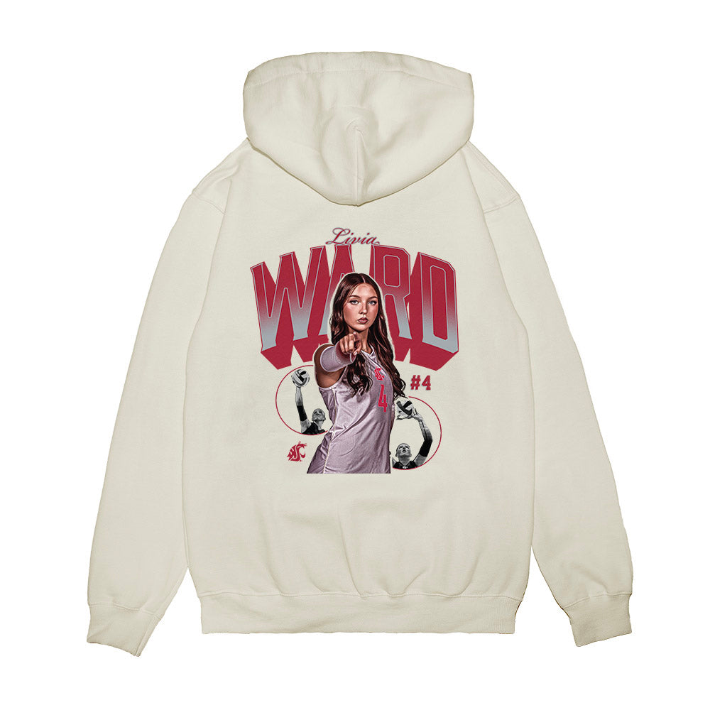 WSU - NCAA Women's Volleyball : Livia Ward - Collage Premium Hooded Sweatshirt-1